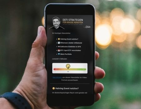 Krypto-Newsletter von Kevin Söll auf dem Smartphone