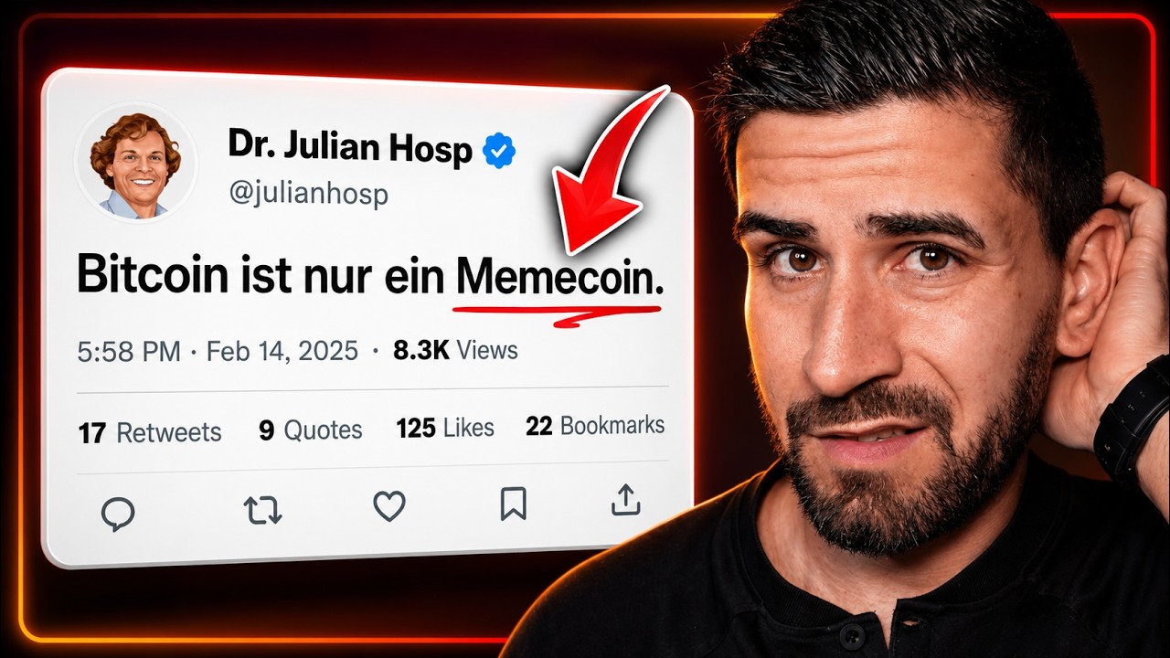 Video: Julian Hosp vs. Bitcoin | Ist BTC wirklich nutzlos?! 😳